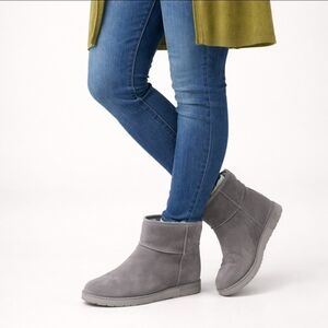UGG Classic Femme Mini Wedge Ankle Booties Boots Geyser Grey
